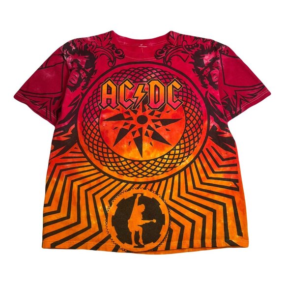 2009 AC DC Black Ice World Tour Tie Dye Tee S - Picture 1 of 4